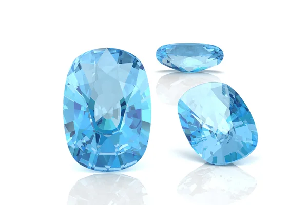 Aquamarine on a white background. — Stock Photo, Image