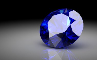Mavi safir (yüksek çözünürlükte 3d görüntü)