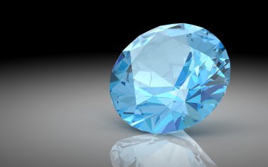 Aquamarine beyaz zemin üzerine.