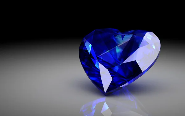 Safira azul (imagem 3D de alta resolução ) — Fotografia de Stock
