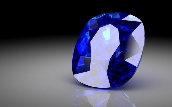 blue sapphire (high resolution 3D image)