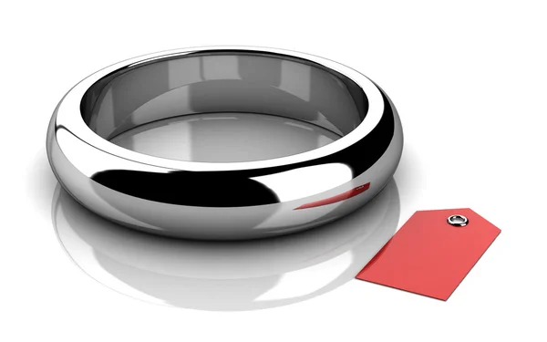 O anel de casamento de beleza (imagem 3D de alta resolução ) — Fotografia de Stock