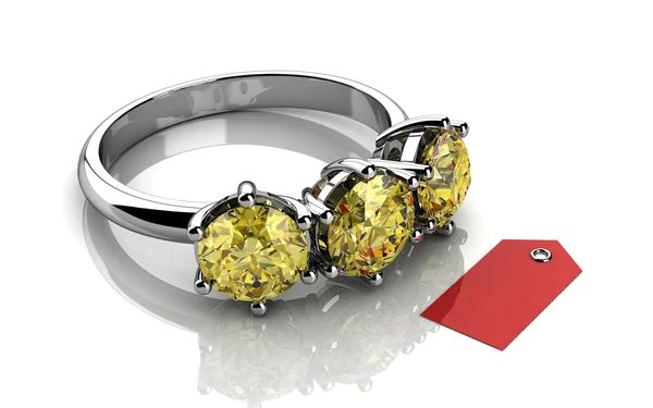 El anillo de boda de belleza (imagen 3D de alta resolución ) —  Fotos de Stock