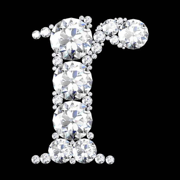 Una hermosa "r" impresionante engastada en diamantes — Foto de Stock