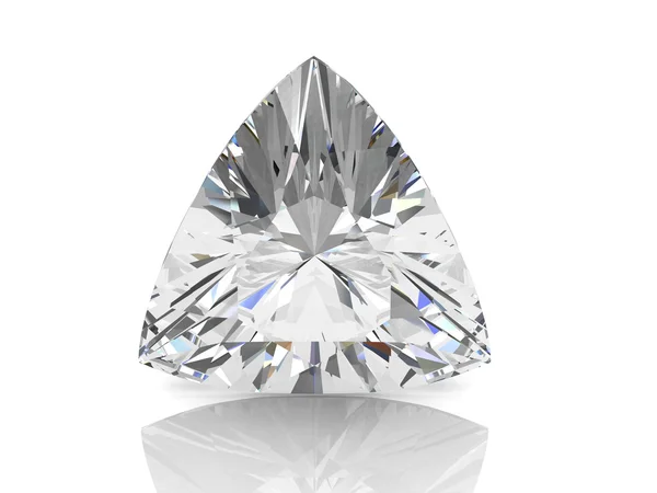 Diamant na bílém pozadí s vysokou kvalitou — Stock fotografie