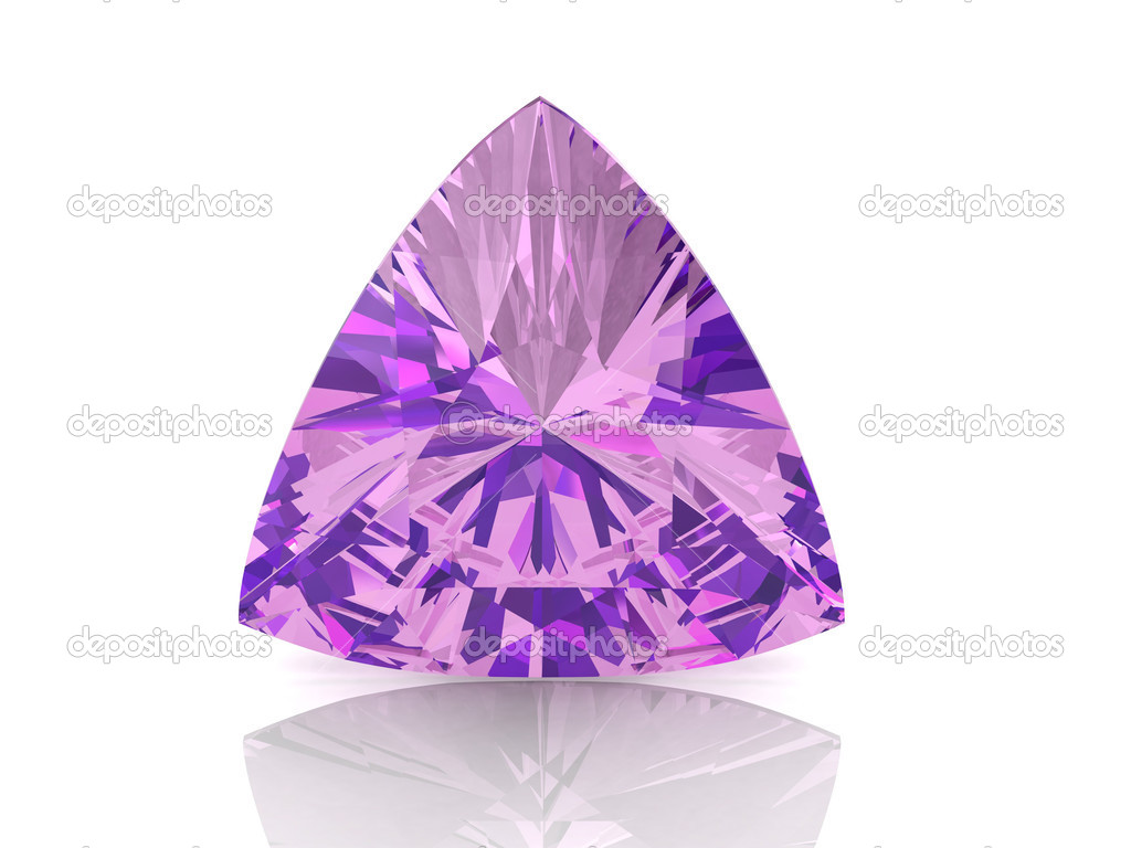 amethyst on white background with high quality