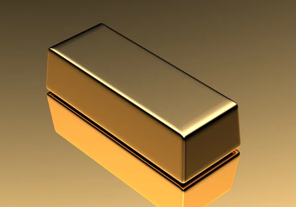 Goldbarren (hochauflösendes 3D-Bild)) — Stockfoto