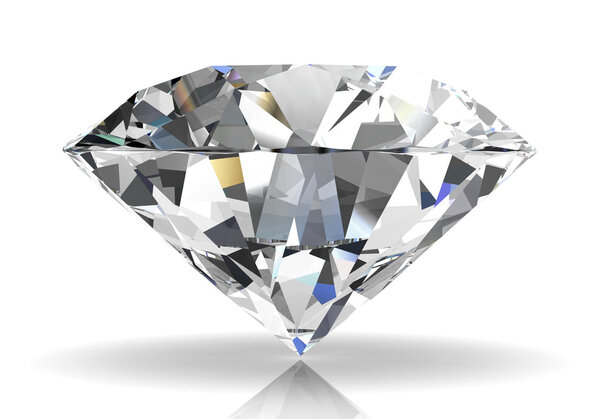 diamond on white background (high resolution 3D image)  