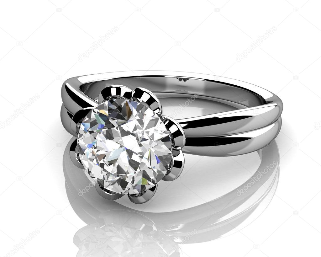 Diamond ring on white background with high quality Stock Photo by ©Boykung  47594675
