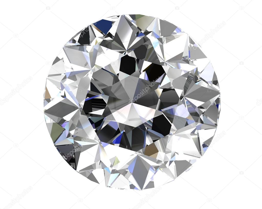 diamond on white background (high resolution 3D image)  