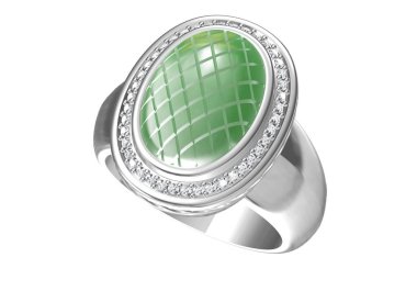 Beyaz arkaplandaki alyans 3D oluşturma