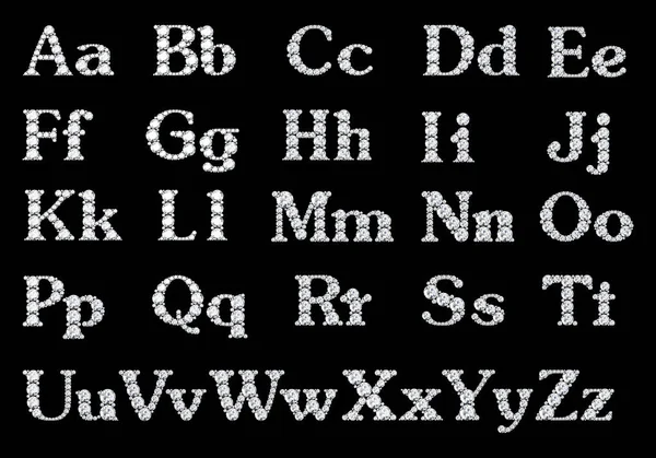 Diamond Alphabet Letters Rendering — Foto Stock