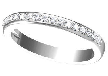 Bilezik mücevher pırlanta, altın, platin, beyaz, 3D, izole edilmiş altın.