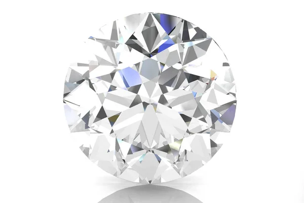 Diamants Sur Fond Blanc Rendu — Photo