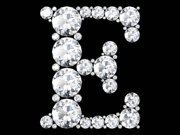 Siyah.3d render izole değerli taşlar ile elmas harfler