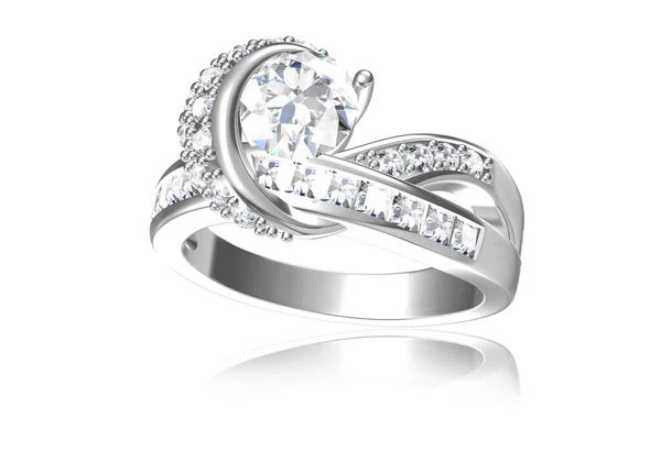 다이아몬드가 세이한 사랑의 쥬얼리 렌더링 — 스톡 사진