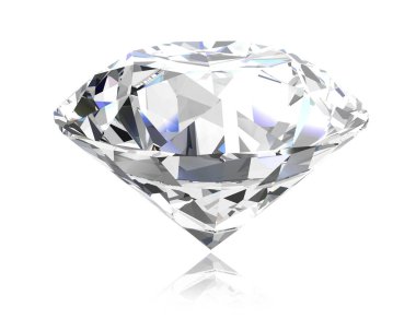 Beyaz arka planda (yüksek çözünürlükte 3d görüntü elmas)