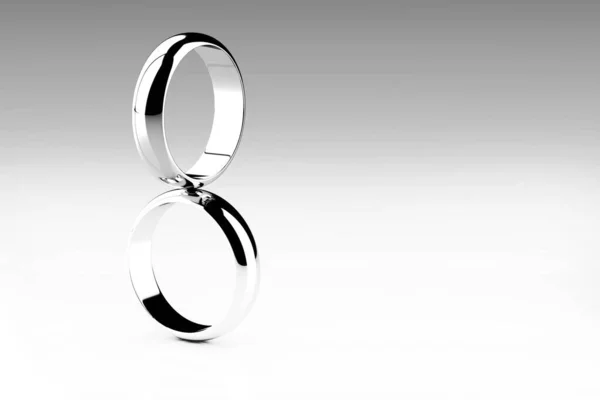 Wedding Ring White Background High Resolution Image — Stock Photo, Image