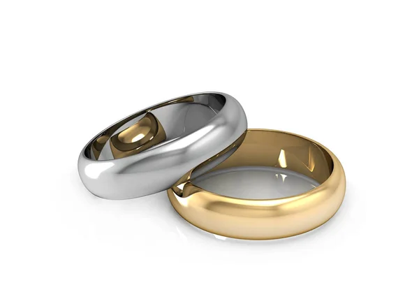 Wedding Ring White Background High Resolution Image — Stock Photo, Image