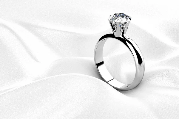 Γαμήλιο Δαχτυλίδι Λευκό Φόντο Υψηλής Ανάλυσης Εικόνας — Φωτογραφία Αρχείου