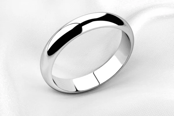 Anillo Boda Sobre Fondo Blanco Imagen Alta Resolución — Foto de Stock