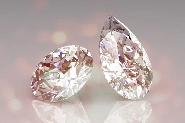 ダイヤモンド宝石3Dレンダリング 高解像度3D画像 — ストック写真