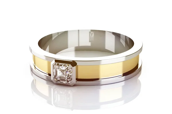 Wedding Ring Rendering High Resolution Image — Stock Photo, Image