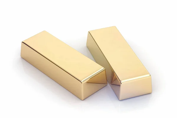 Gold Bars Background Financial Concept Rendering — Stock Photo, Image