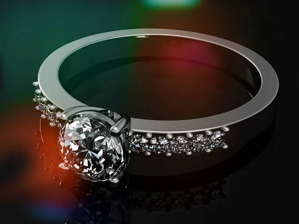 Wedding Ring Rendering High Resolution Image — Stock Photo, Image