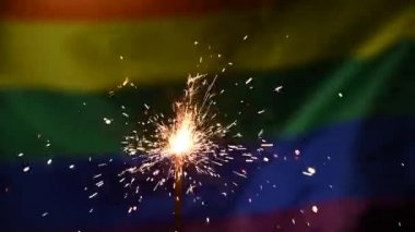 lgbt gökkuşağı arkaplanı sallayan kıvılcımlar