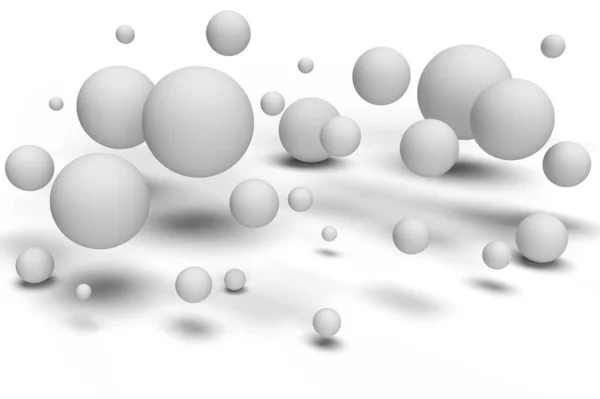 3Dレンダリング 白い背景の泡 — ストック写真