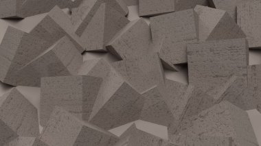 Duvar kağıdı. Gri soyut polihedra. 3d dokusu. 