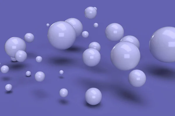 3Dレンダリング ライラックの背景の泡 — ストック写真