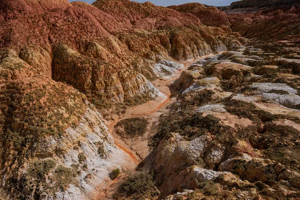 Paysage Dunes Argile Multicolores Mars Sur Terre — Photo