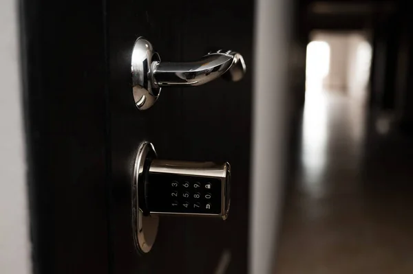 Door to the apartment with a combination lock. Keyless entry