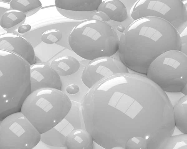 白い光沢のある泡 テクスチャ 3Dイラスト — ストック写真