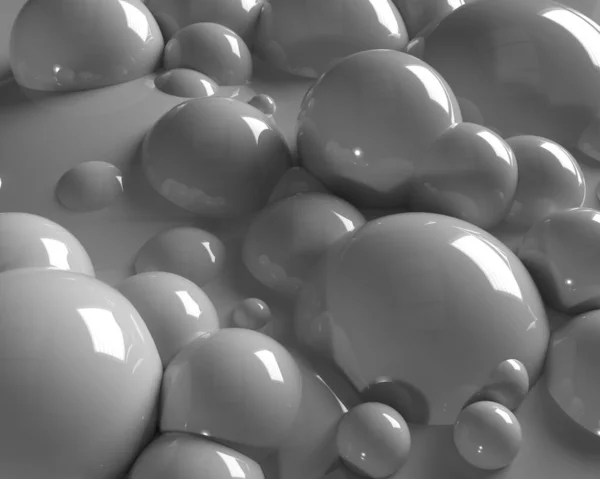 白い灰色の光沢のある泡 テクスチャ 3Dイラスト — ストック写真