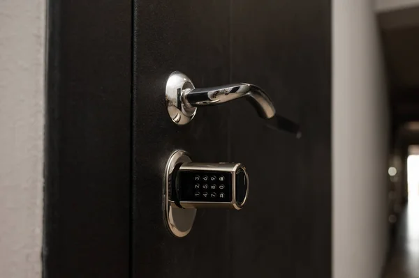 Door to the apartment with a combination lock. Keyless entry