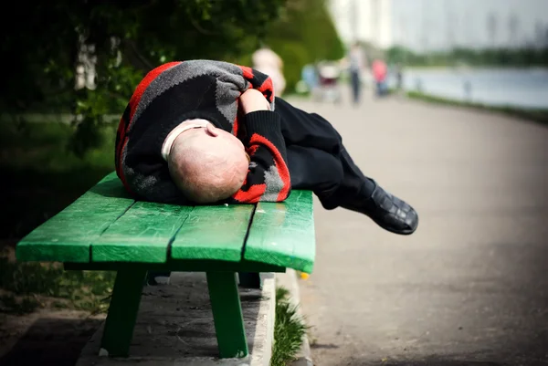 Homem adormecido — Fotografia de Stock