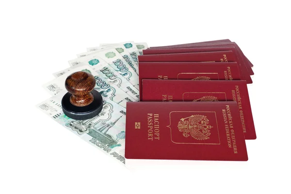 Passaportes da Federação Russa — Fotografia de Stock