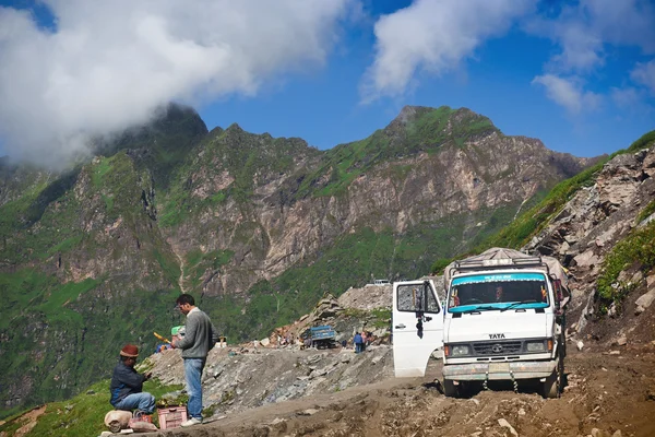 Scène sur le col Rohtang La montagne — Photo