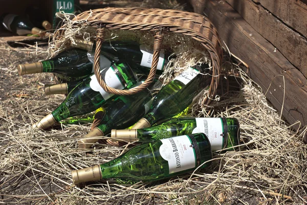 Still life with bottles of Antonio Barbadillo — Stock Photo, Image