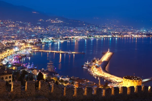 Alanya bei Nacht — Stockfoto