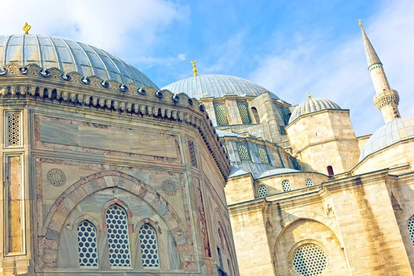 Vacker Arkitektur Suleymaniye Ottomansk Kejserlig Moské Hjärtat Istanbul Turkiet — Stockfoto