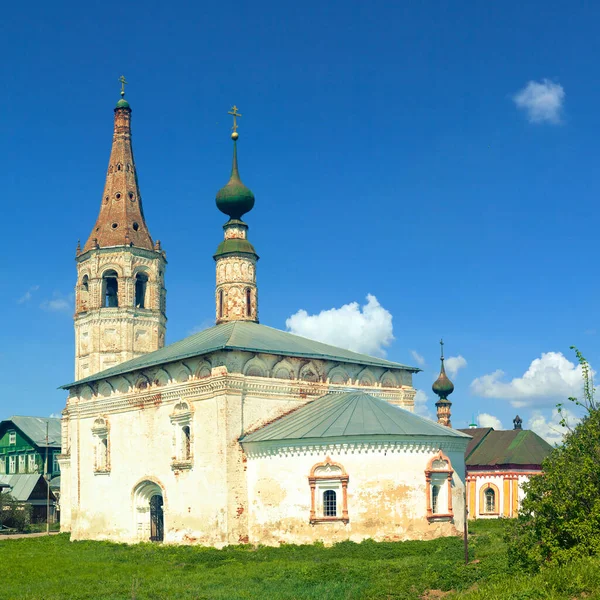 Iglesia Nikolskaya Antigua Iglesia Alrededor 1700 Suzdal Pequeño Pueblo Anillo — Foto de Stock