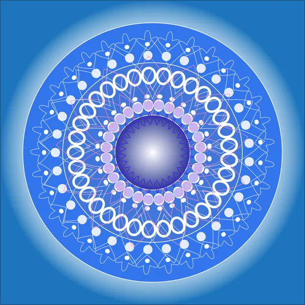 Mandala blu — Vettoriale Stock