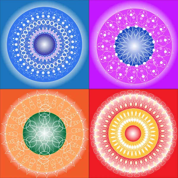 Mandalas colorés — Image vectorielle