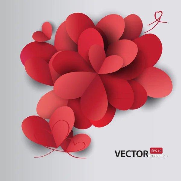 Flor del corazón Vector De Stock