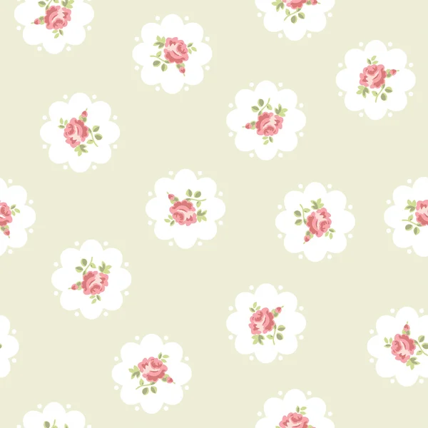 Motif floral vectoriel sans couture avec des roses — Image vectorielle