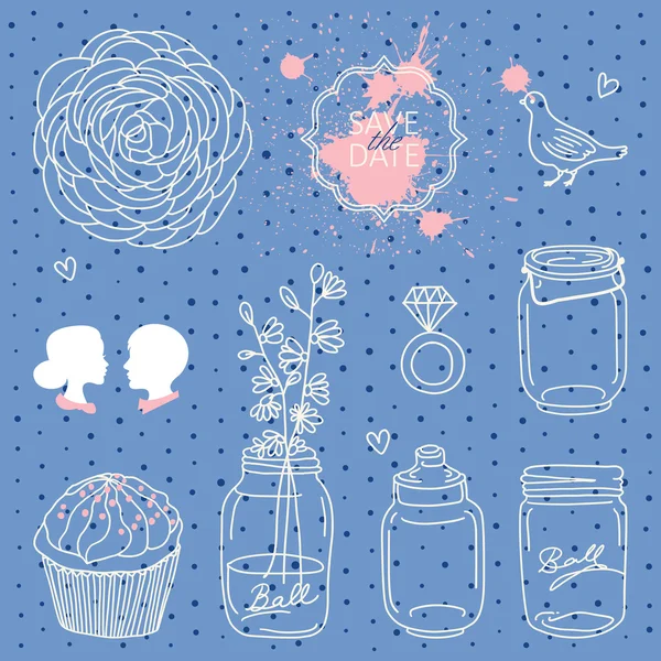 Save the date vintage elements